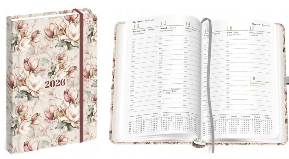 Kalendarz książkowy A5 192 mat+uv Magnol Interdruk